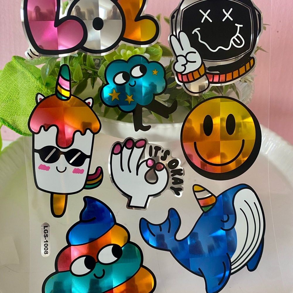 5/$10 Colorful Sticker Set with Fun Designs